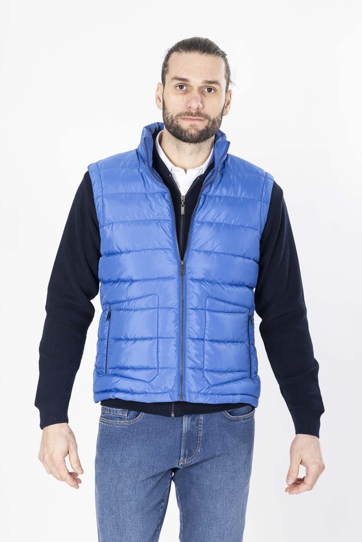 gilet sans manches bleu bayard