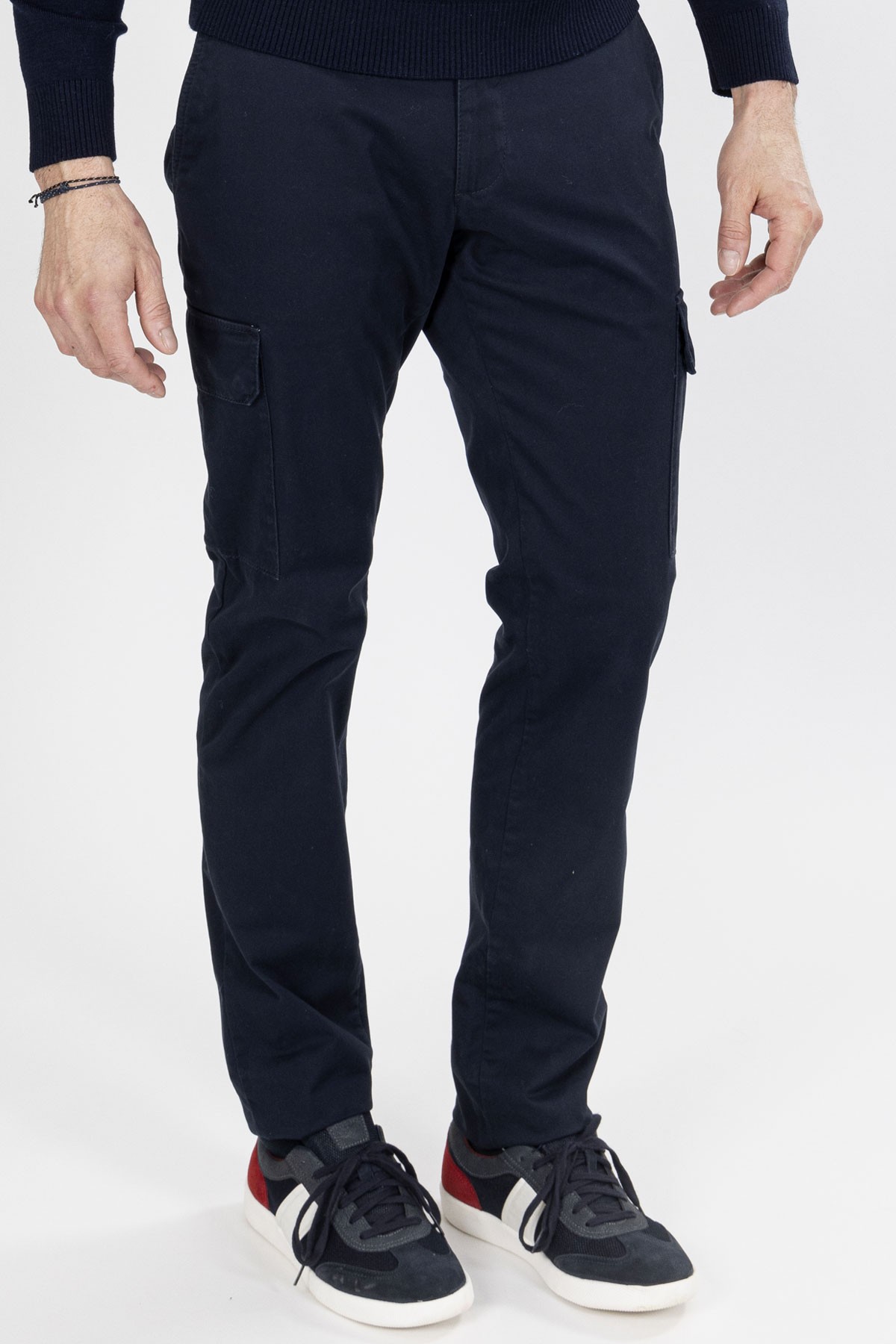 pantalon cargo bleu marine bayard