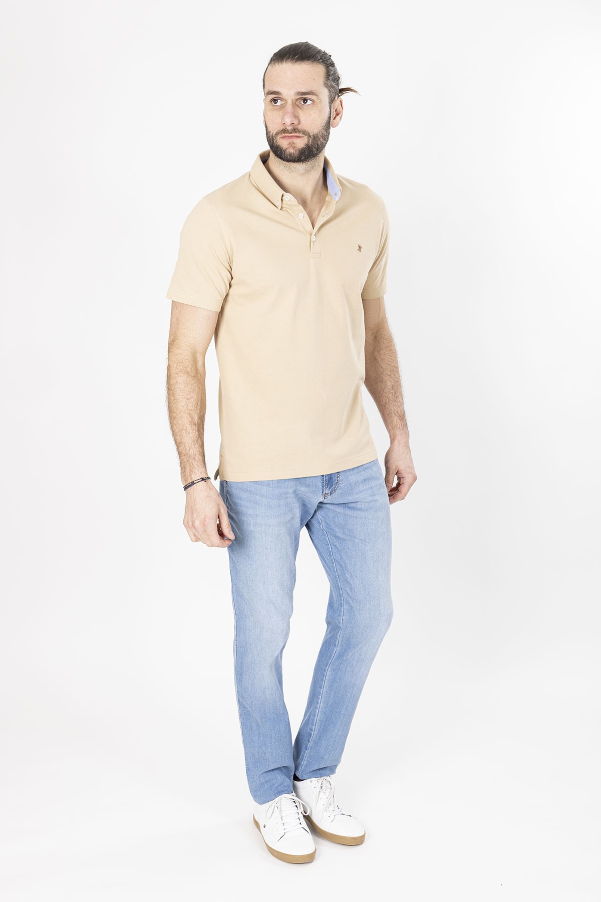 polo manches courtes beige bayard