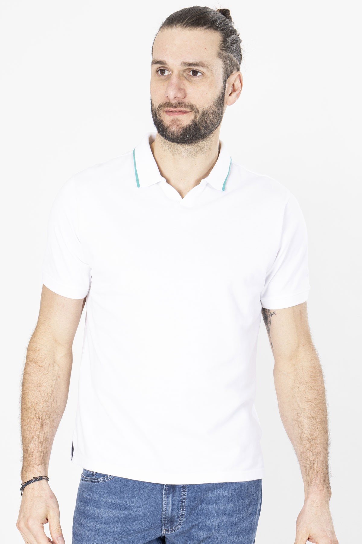 polo blanc en coton manches courtes bayard