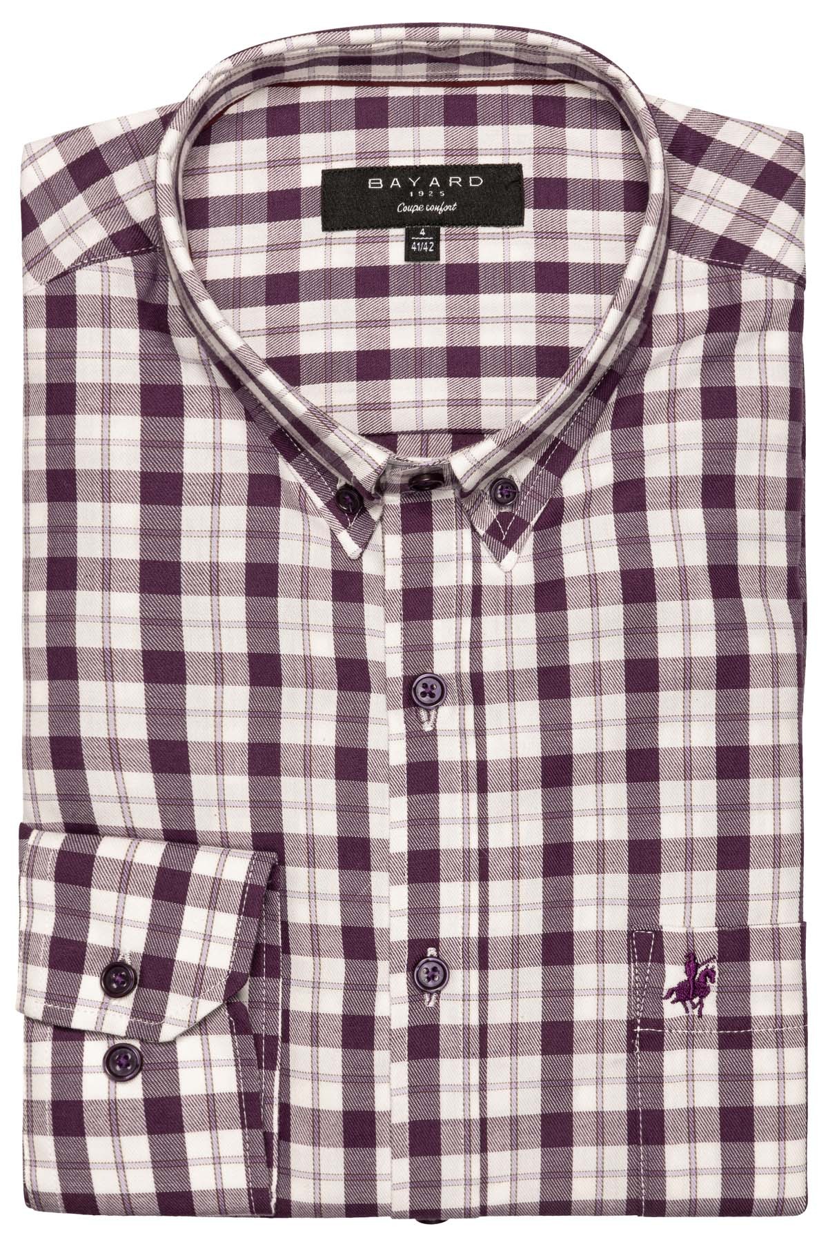 chemise à carreaux en coton bayard