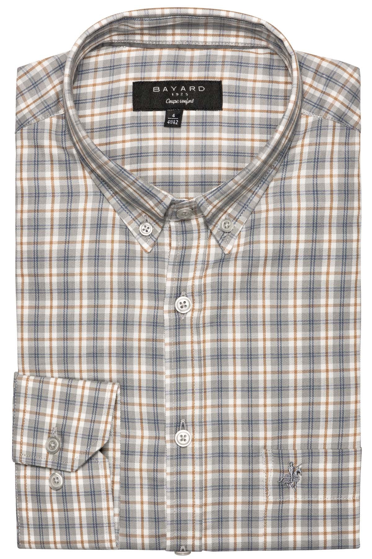 Chemise à carreaux gris