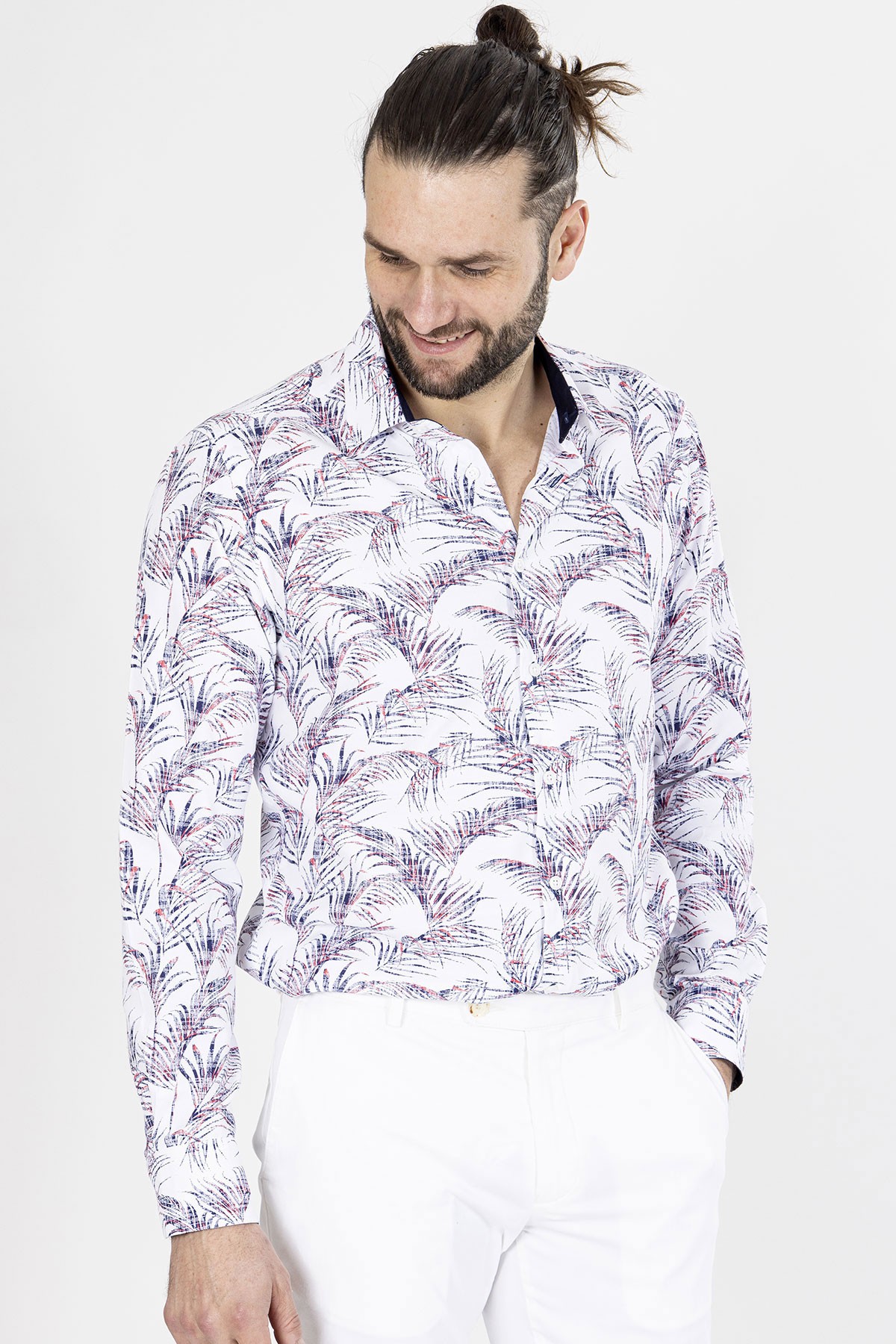 chemise blanche à motifs fantaisie bayard chemise blanche à motifs fantaisie bayard
